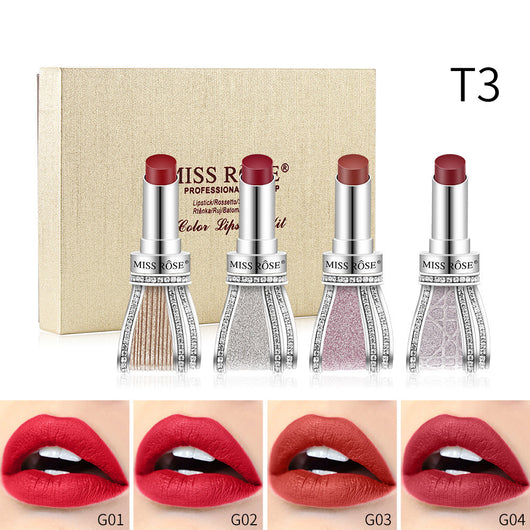 Set de 4 Labiales Bowknot Colores Vibrantes y Dulces - Image 8