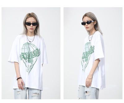 Playera Pareja Estampado Mitad Tierra con Letras - Image 12