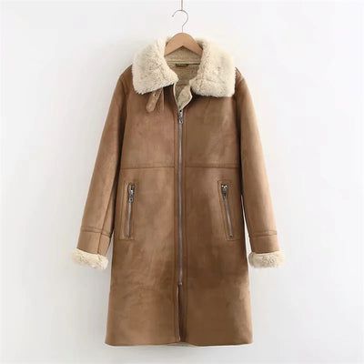 Abrigo Largo de Algodón Casual Estilo Europeo para Mujer - Image 22