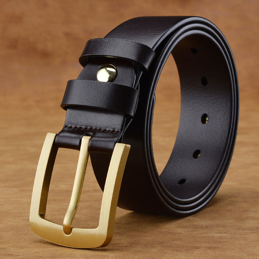 Cinturón Casual para Hombre con Hebilla Retro de Bronce - Image 7