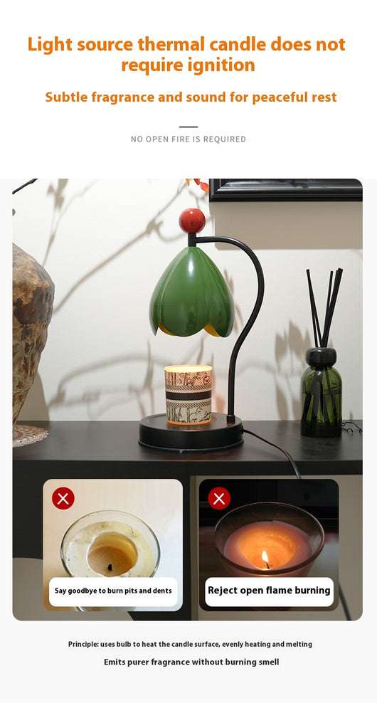 Lámpara de Aroma Estilo Antiguo con Cera Derretible Linglan - Image 8