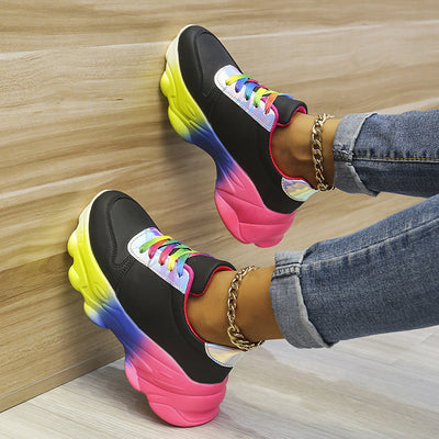 Zapatillas Plataforma Multicolor para Mujer - Estilo Retro Oversized - Image 3