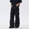 Overol Jeans Ancho Desgastado con Múltiples Bolsillos