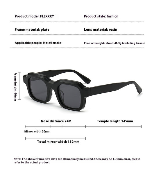 Gafas de Sol Acetato Grueso con Degradado de Color y Costuras Decorativas - Image 12