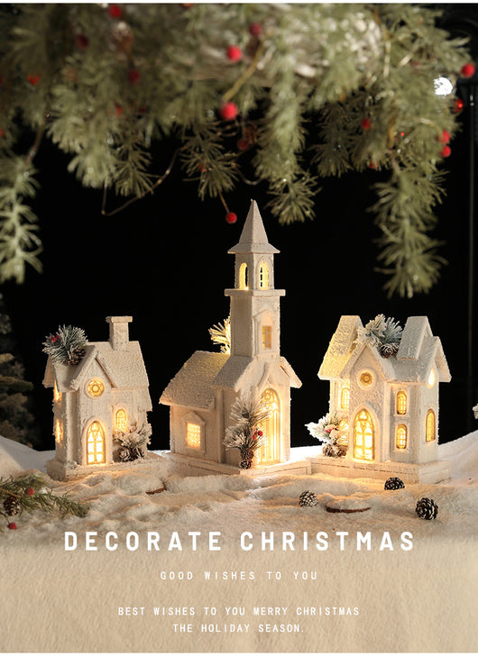 Casa de Nieve Luminosa Castelet - Regalo Creativo Navideño - Image 11