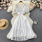 Vestido Elegante Escote V Línea A Estilo Francés