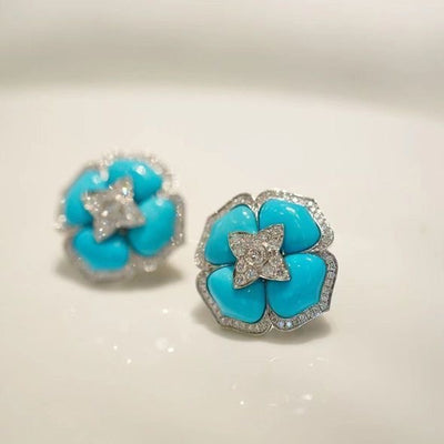 Aretes de Turquesa en Cobre - Diseño Clásico y Elegante - Image 3