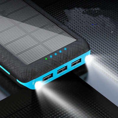 Cargador Solar Inalámbrico Qi Portátil con 3 Puertos USB - Compatible con iPhone, Samsung y Xiaomi - Image 5