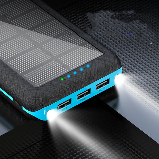 Cargador Solar Inalámbrico Qi Portátil con 3 Puertos USB - Compatible con iPhone, Samsung y Xiaomi - Image 5