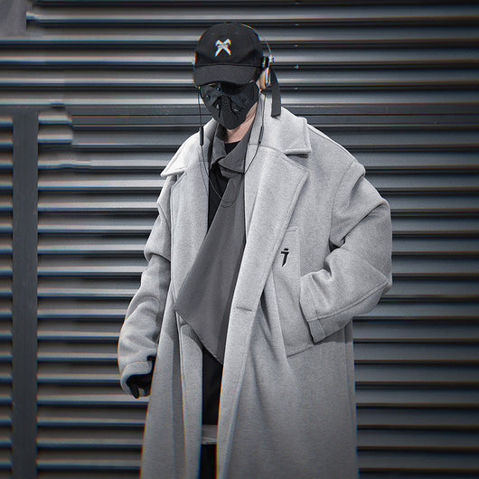 Abrigo Tipo Trench Largo para Hombre - Diseño Holgado y Casual - Image 4