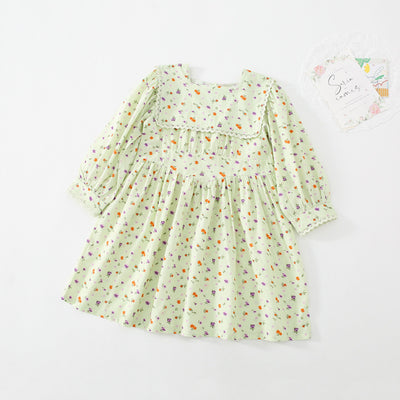 Vestido Infantil Estilo Occidental con Flores - Image 22