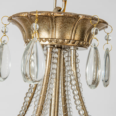 Lámpara de Araña de Cristal Envejecido - Lujo Francés para Sala de Estar - Image 10