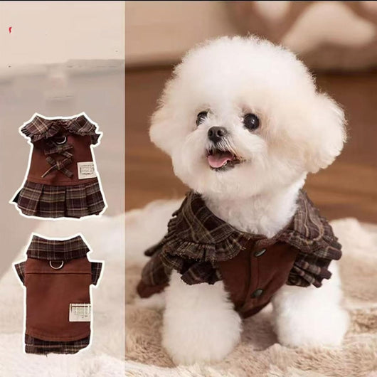 Vestidos Abrigadores para Perros Otoño-Invierno con Patrón Cuadros - Ropa Premium para Mascotas Pequeñas y Medianas - Image 14