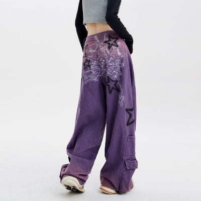 Pantalones Chaopai Púrpura Rectos de Pierna Ancha - Image 14