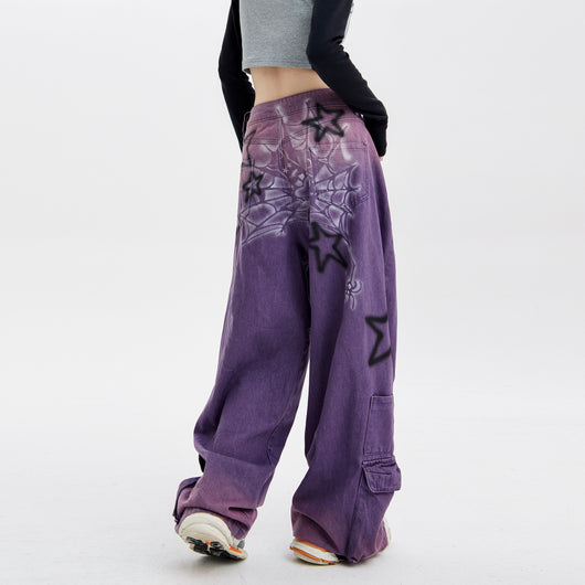 Pantalones Chaopai Púrpura Rectos de Pierna Ancha - Image 14