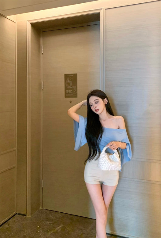 Blusa Escotada Azul para Mujer - Ajuste Ceñido Verano con Cintura Marcada - Image 18