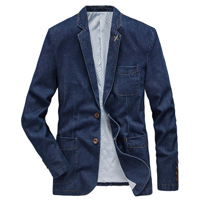 Chaqueta Denim Slim Fit Ejecutiva para Primavera y Otoño - Image 9