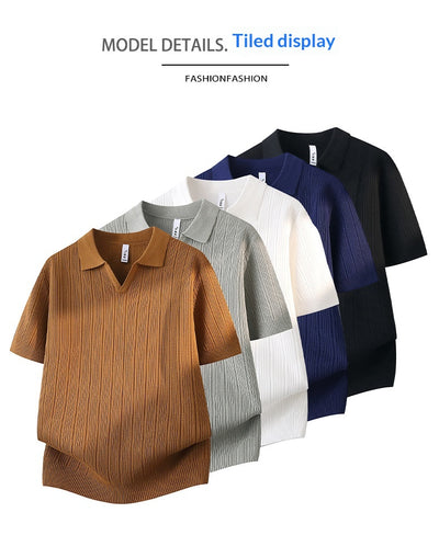 Camisa Casual Slim Fit Cuello Solapa Manga Corta Hombre - Image 11