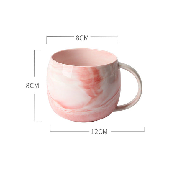 Taza de Cerámica Marmolada para Parejas - Desayuno Elegante en Casa - Image 6