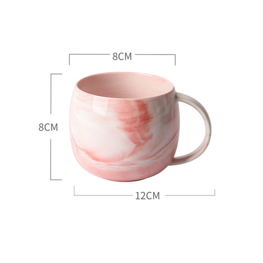 Taza de Cerámica Marmolada para Parejas - Desayuno Elegante en Casa - Image 6