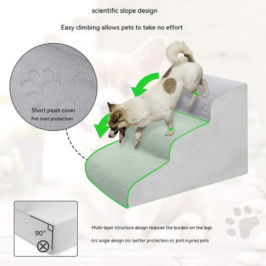 Escalera para Mascotas con Cama Desmontable y Antideslizante - Image 13