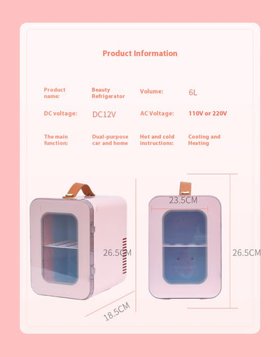 Minirefrigerador de Belleza Dual Temperatura con Puerta Transparente - Image 15
