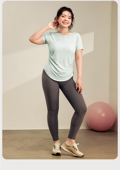 Playera Deportiva Ajustada de Secado Rápido con Control Abdominal - Image 24