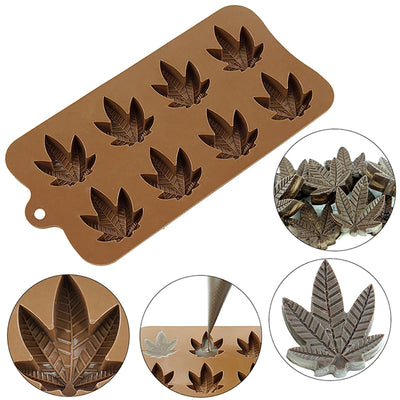 Molde de Silicona para Chocolate y Postres con Diseño de Hojas - Image 2