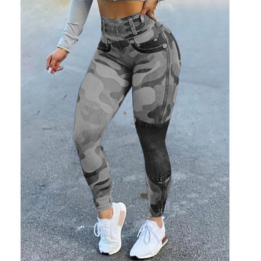Pantalones Yoga Denim Ajustados de Secado Rápido para Mujer - Image 12