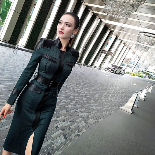 Vestido de Cuero con Cierre Frontal Estilo Celebrity - Image 7