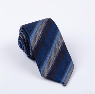 Corbata de Poliéster Jacquard con Rayas - Empaque Individual - Image 7