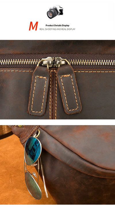 Bolso Mensajero de Cuero para Hombre - Deportivo y Outdoor - Image 8
