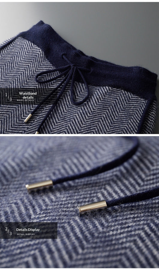 Cardigan de Lana Pura para Hombre con Cierre de Cremallera y Cuello Alto - Image 14