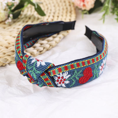 Diadema Étnica Bordada con Flores para Mujer - Image 11