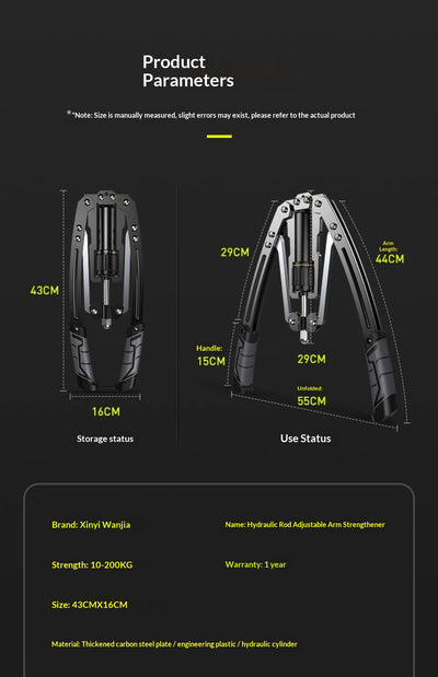 Entrenador de Fuerza de Brazos Hidráulico Ajustable para Hombres - Image 18