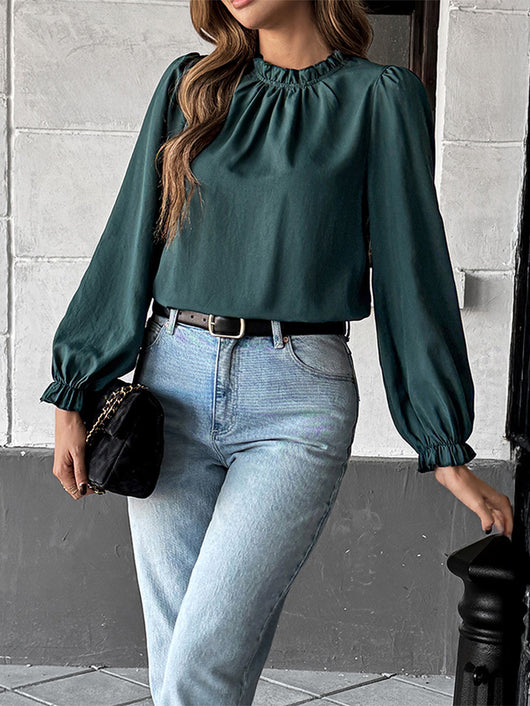Camisa Casual de Manga Larga Minimalista Estilo Europeo - Image 12