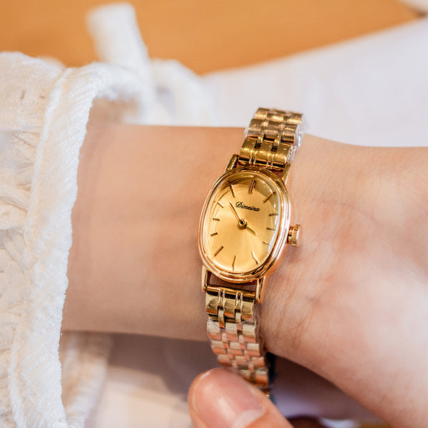 Reloj Acero Oval Estilo Antiguo para Mujer