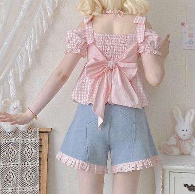 Blusa Cuadrille Suave Estilo Soft Girl - Diseño Original Verano - Image 4