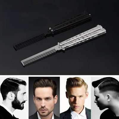 Peine Plegable de Acero Inoxidable para Barba y Bigote - Herramienta Profesional de Peluquería - Image 19