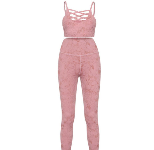 Conjunto Yoga Tie Dye con Sostén Push Up y Leggings Deportivos - Image 9