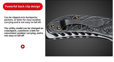 Cuchillo Táctico Plegable de Acero Inoxidable para Camping y Defensa Personal - Image 15