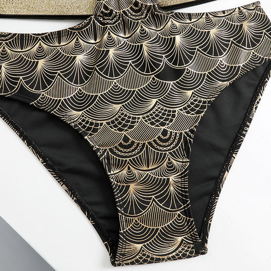 Bikini Bronceador de Cintura Alta con Abertura Lateral Estilo Europeo - Image 8