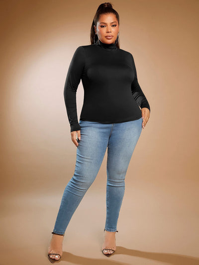 Blusa Reductora de Cuello Alto Ajuste Slim - Image 11