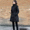 Abrigo Acolchado de Algodón Largo para Mujer - Negro