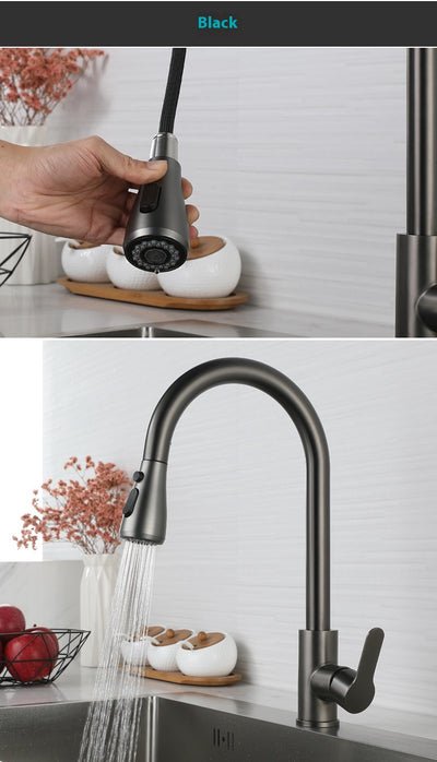 Grifo de Cocina Acero Inoxidable Retráctil Giratorio - Image 12