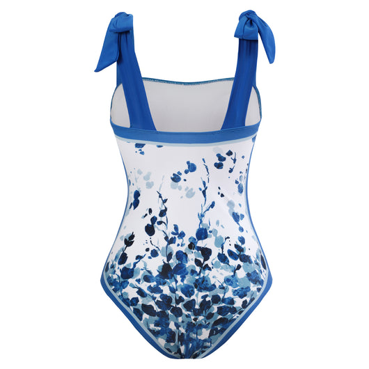 Traje de Baño Retro Una Pieza con Falda de Gasa - Image 20