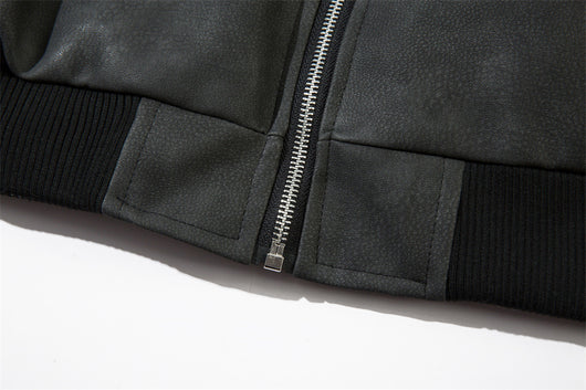 Chaqueta Béisbol Estilo Europeo Americana con Bordado y Cuero PU - Image 15