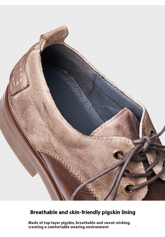 Zapatos de Cuero Genuino Hechos a Mano Estilo Británico Otoñal para Hombre - Image 14