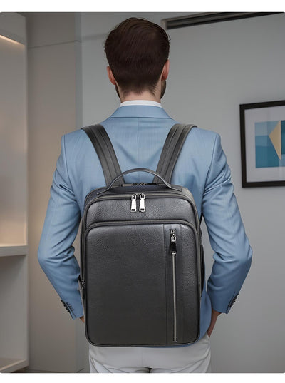 Mochila de Cuero para Hombre - Gran Capacidad Multifuncional - Image 10