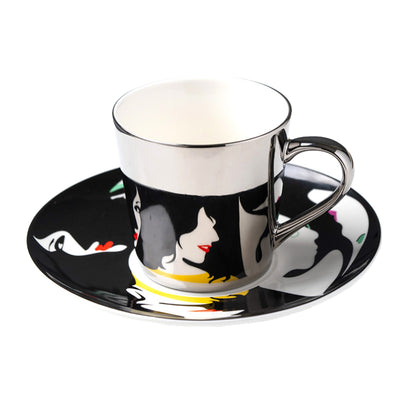 Taza Cerámica Retro con Espejo - Taza de Agua para Té de la Tarde - Image 16